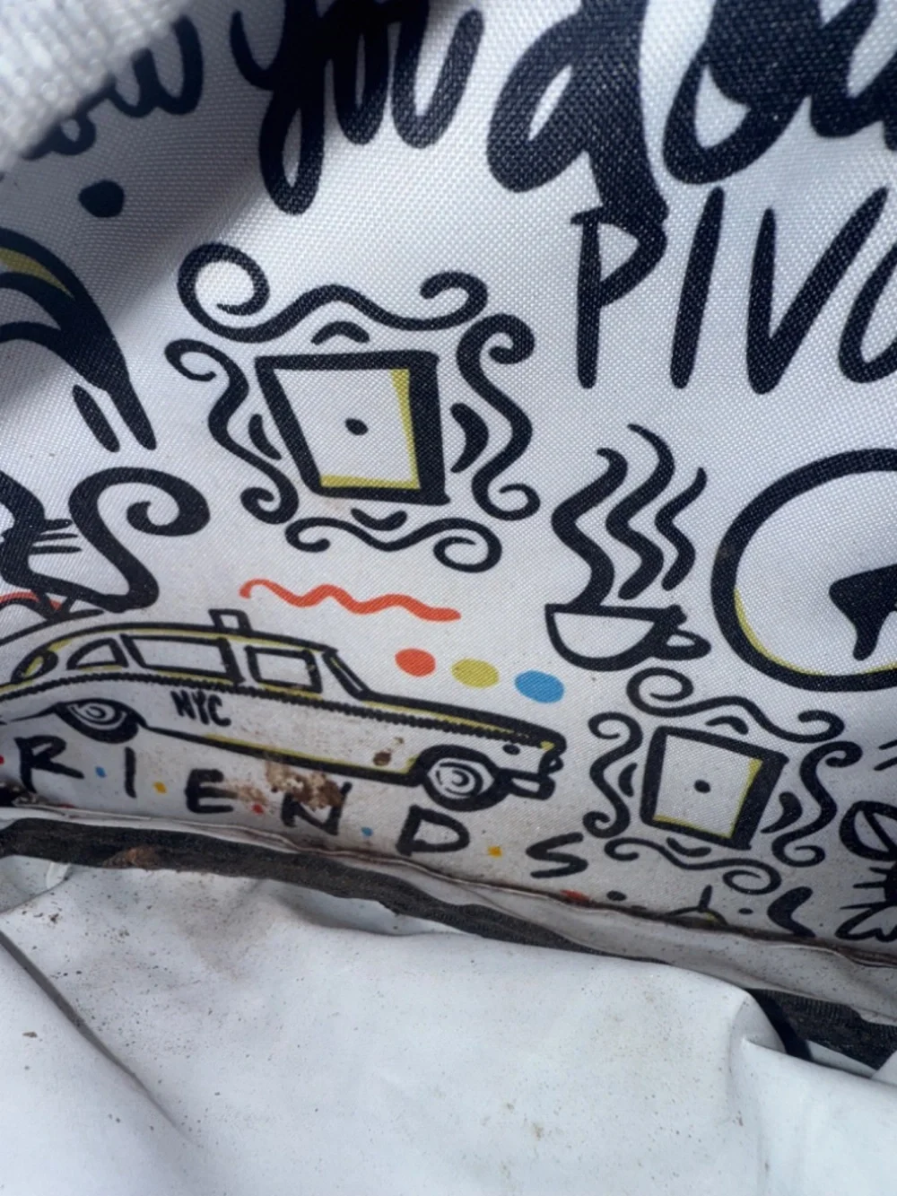 Friends White Graphic Backpack